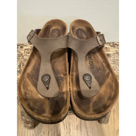 Birkenstock Gizeh 245 Habana Oiled Leather Thong Sandals EU 38 US 7-7.5 EUC - Picture 5 of 16